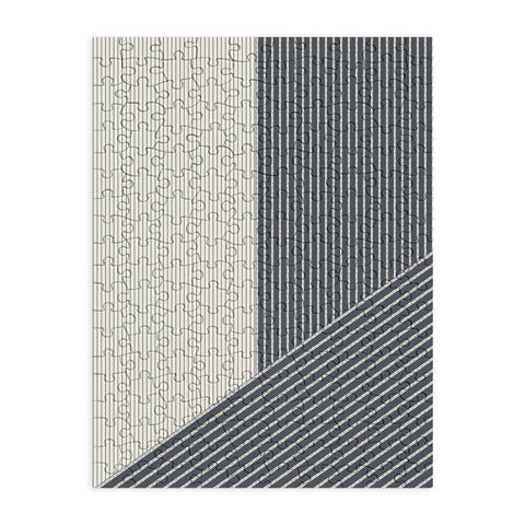 Sheila Wenzel-Ganny Mystic Grey Overlap Stripes Puzzle