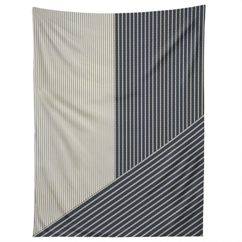 Sheila Wenzel-Ganny Mystic Grey Overlap Stripes Tapestry
