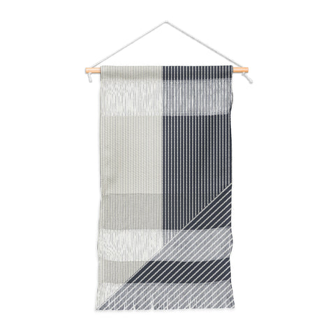 Sheila Wenzel-Ganny Mystic Grey Overlap Stripes Wall Hanging Portrait