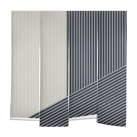 Sheila Wenzel-Ganny Mystic Grey Overlap Stripes Wall Mural