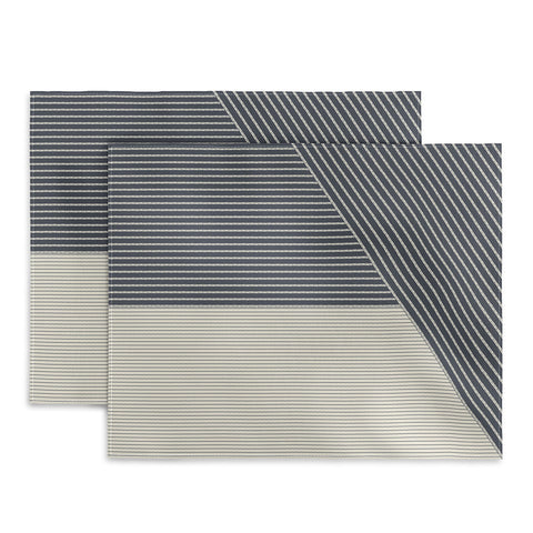 Sheila Wenzel-Ganny Mystic Grey Overlap Stripes Placemat