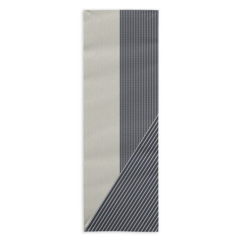 Sheila Wenzel-Ganny Mystic Grey Overlap Stripes Yoga Towel