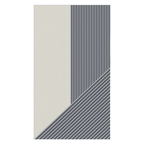 Sheila Wenzel-Ganny Mystic Grey Overlap Stripes Tablecloth