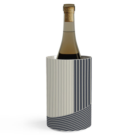 Sheila Wenzel-Ganny Mystic Grey Overlap Stripes Wine Chiller