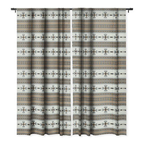 Sheila Wenzel-Ganny Native Geo Pattern Blackout Window Curtain