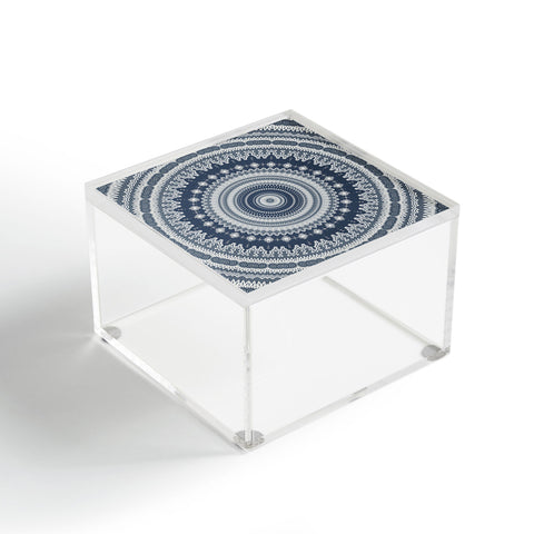 Sheila Wenzel-Ganny Navy Grey Mandala Acrylic Box