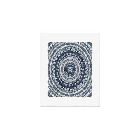 Sheila Wenzel-Ganny Navy Grey Mandala Art Print