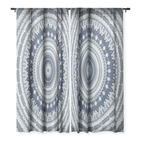 Sheila Wenzel-Ganny Navy Grey Mandala Sheer Non Repeat