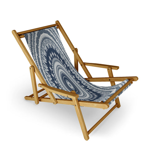 Sheila Wenzel-Ganny Navy Grey Mandala Sling Chair