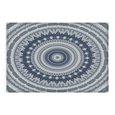 Sheila Wenzel-Ganny Navy Grey Mandala Outdoor Rug