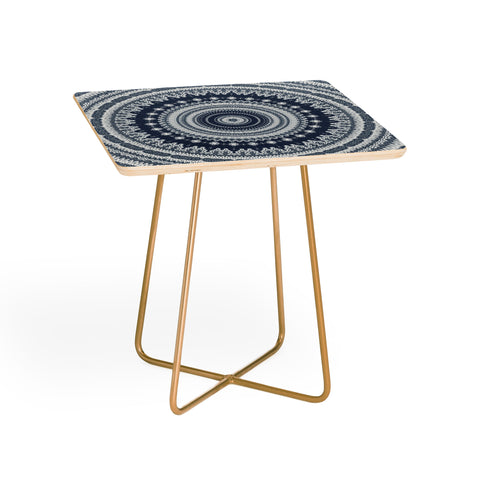 Sheila Wenzel-Ganny Navy Grey Mandala Side Table
