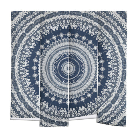 Sheila Wenzel-Ganny Navy Grey Mandala Wall Mural