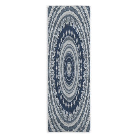 Sheila Wenzel-Ganny Navy Grey Mandala Yoga Towel