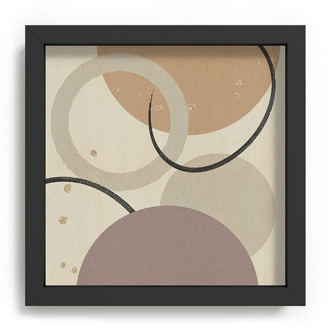 Sheila Wenzel-Ganny Neutral Color Abstract Recessed Framing Square