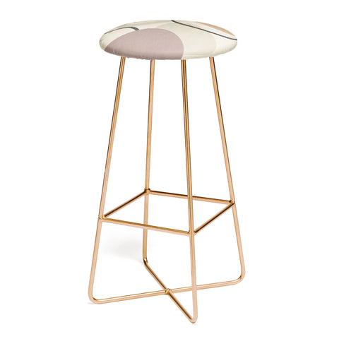 Sheila Wenzel-Ganny Neutral Color Abstract Bar Stool