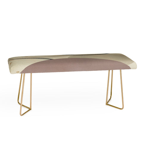Sheila Wenzel-Ganny Neutral Color Abstract Bench