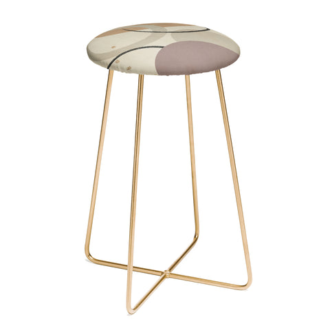 Sheila Wenzel-Ganny Neutral Color Abstract Counter Stool