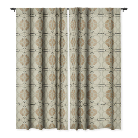 Sheila Wenzel-Ganny Neutral Color Abstract Blackout Window Curtain