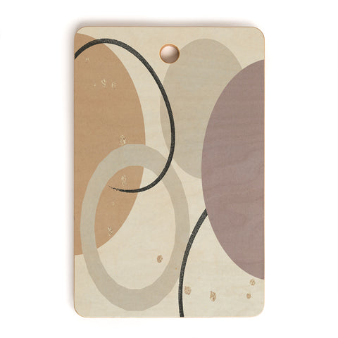 Sheila Wenzel-Ganny Neutral Color Abstract Cutting Board Rectangle