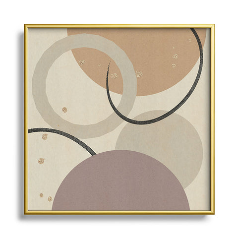 Sheila Wenzel-Ganny Neutral Color Abstract Metal Square Framed Art Print