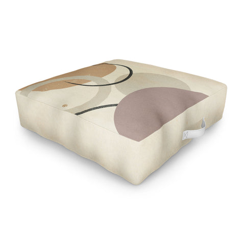 Sheila Wenzel-Ganny Neutral Color Abstract Outdoor Floor Cushion