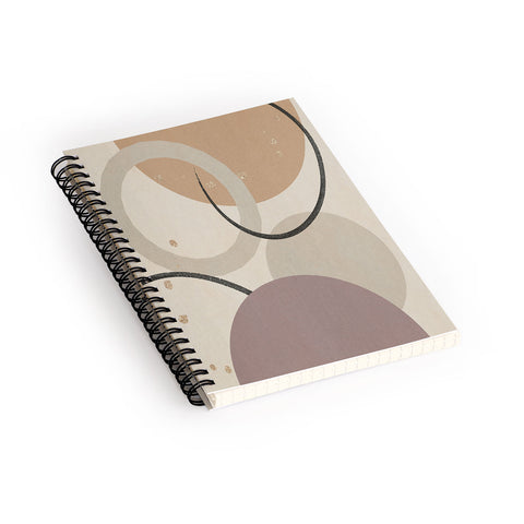 Sheila Wenzel-Ganny Neutral Color Abstract Spiral Notebook