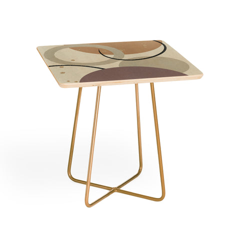 Sheila Wenzel-Ganny Neutral Color Abstract Side Table