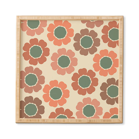 Sheila Wenzel-Ganny Neutral Modern Pink Floral Framed Wall Art