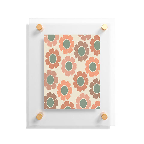 Sheila Wenzel-Ganny Neutral Modern Pink Floral Floating Acrylic Print