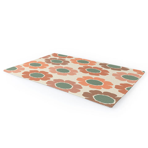 Sheila Wenzel-Ganny Neutral Modern Pink Floral Area Rug