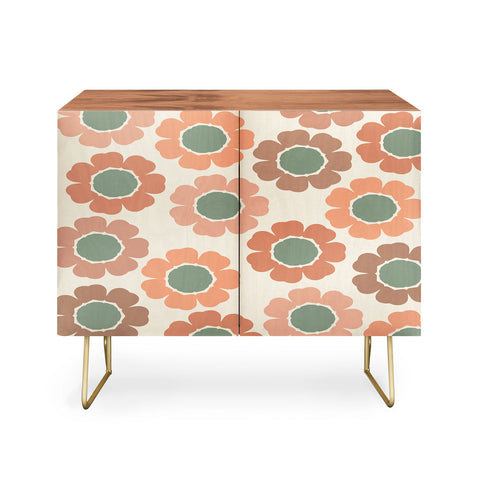 Sheila Wenzel-Ganny Neutral Modern Pink Floral Credenza
