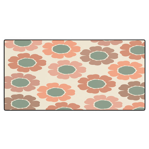 Sheila Wenzel-Ganny Neutral Modern Pink Floral Desk Mat