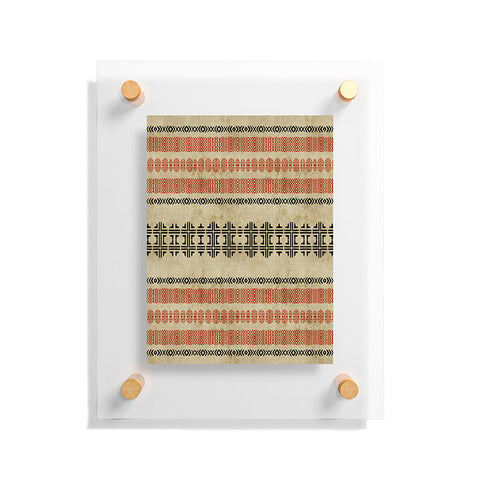 Sheila Wenzel-Ganny Orange Linen Tribal Floating Acrylic Print
