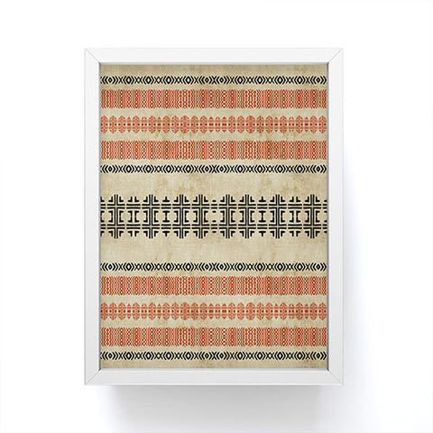 Sheila Wenzel-Ganny Orange Linen Tribal Framed Mini Art Print