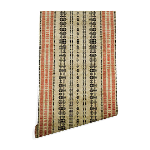 Sheila Wenzel-Ganny Orange Linen Tribal Wallpaper