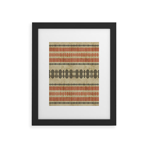 Sheila Wenzel-Ganny Orange Linen Tribal Framed Art Print