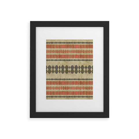 Sheila Wenzel-Ganny Orange Linen Tribal Framed Art Print