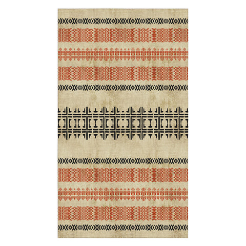 Sheila Wenzel-Ganny Orange Linen Tribal Tablecloth