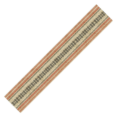 Sheila Wenzel-Ganny Orange Linen Tribal Table Runner