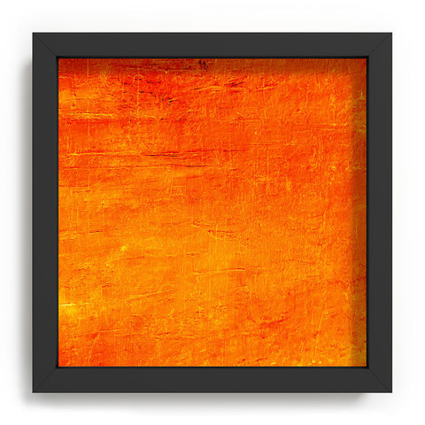 Sheila Wenzel-Ganny Orange Sunset Textured Acrylic Recessed Framing Square