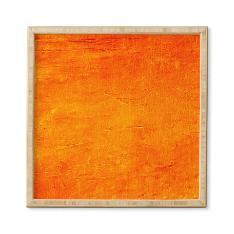 Sheila Wenzel-Ganny Orange Sunset Textured Acrylic Framed Wall Art