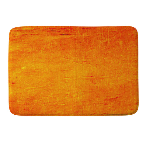 Sheila Wenzel-Ganny Orange Sunset Textured Acrylic Memory Foam Bath Mat