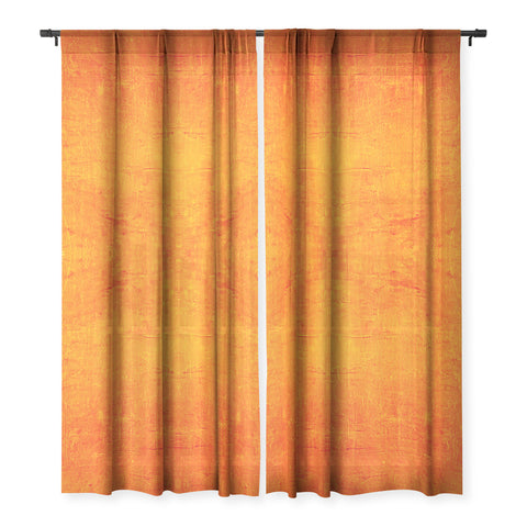 Sheila Wenzel-Ganny Orange Sunset Textured Acrylic Sheer Non Repeat