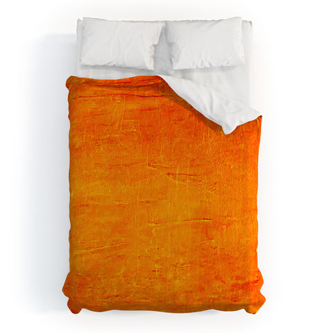 Sheila Wenzel-Ganny Orange Sunset Textured Acrylic Duvet Cover