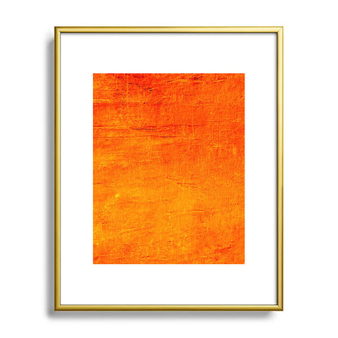 Sheila Wenzel-Ganny Orange Sunset Textured Acrylic Metal Framed Art Print