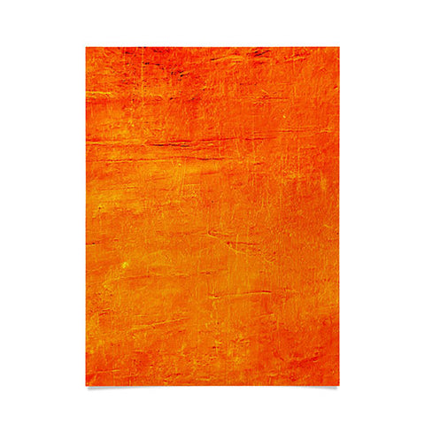 Sheila Wenzel-Ganny Orange Sunset Textured Acrylic Poster
