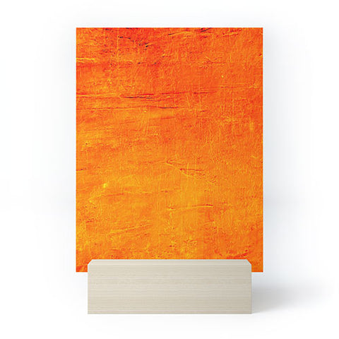 Sheila Wenzel-Ganny Orange Sunset Textured Acrylic Mini Art Print