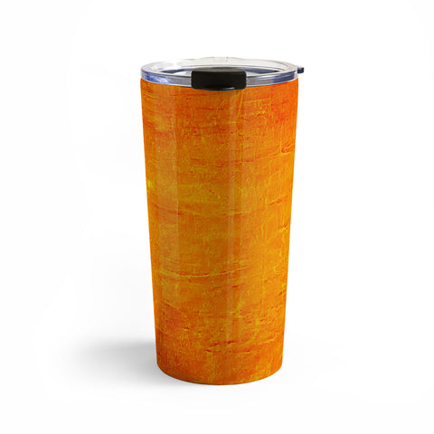 Sheila Wenzel-Ganny Orange Sunset Textured Acrylic Travel Mug