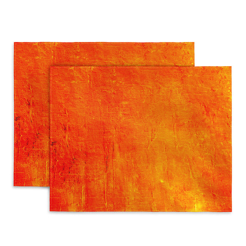 Sheila Wenzel-Ganny Orange Sunset Textured Acrylic Placemat