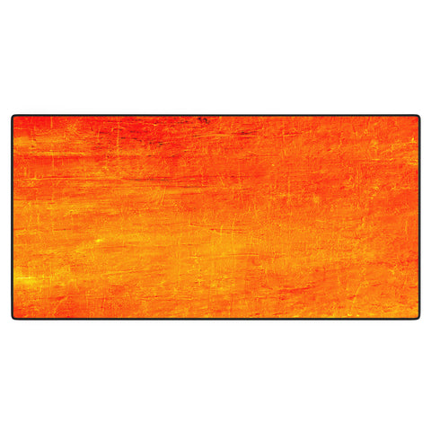 Sheila Wenzel-Ganny Orange Sunset Textured Acrylic Desk Mat
